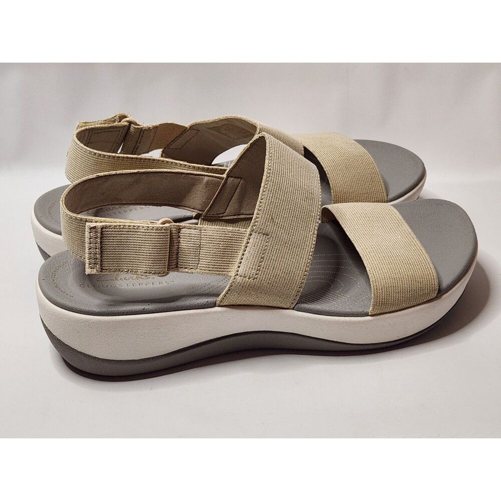 Clarks Arla Jacory Sandals Women's 9 Wide Soft Gold